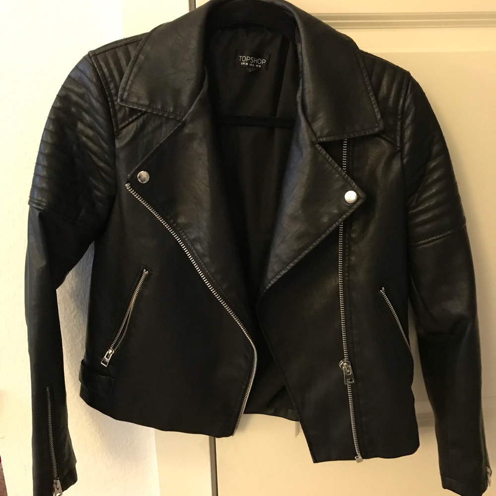 Topshop leather jacket